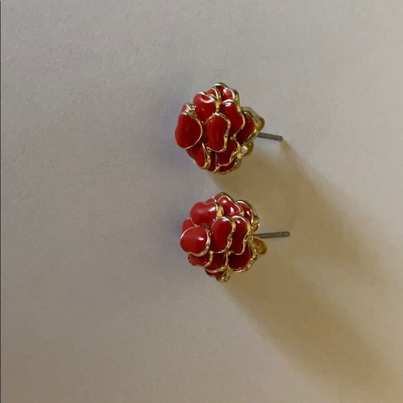 Anthropologie Florence Post Earrings Red - Picture 3 of 6